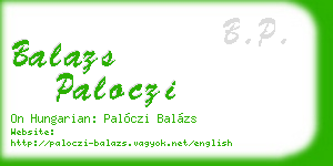 balazs paloczi business card